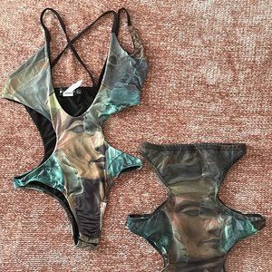 2 piece set - skirt & body suit